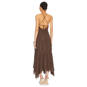 Revolve Tahlia Dress in Chocolate size XS NEW thumbnail 3