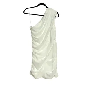 NWT Abercrombie & Fitch One-Shoulder Mini Chiffon Mini Dress SMALL thumbnail 3