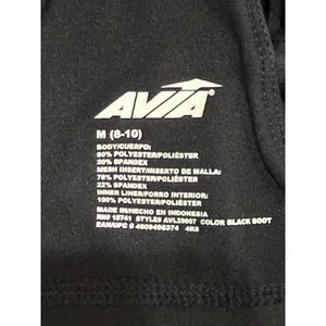 Avia Sports Bra Women Medium (8-10) Activewear Criss Cross Back Peephole Black M thumbnail 6