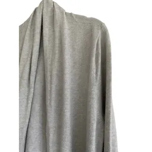Leith Light Grey Long Length Open Cardigan Size Small thumbnail 2