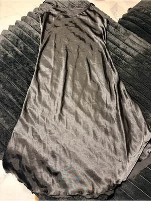 Classic Black Satin Slip Dress thumbnail 1