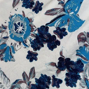 Free People Baja Babe Top Blue & Ivory Boho Floral Print Women’s Small S thumbnail 7