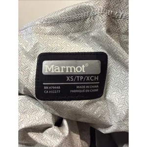 Marmot Black Lightweight Hooded Raincoat 1/2 Zipper + Zip Pockets Lined Size XS thumbnail 3