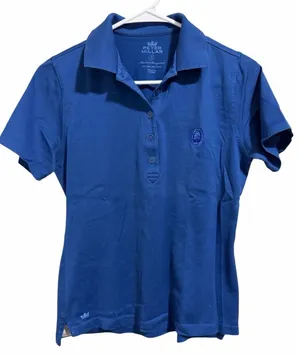 Peter Millar Short Sleeve Button Polo‎ Blue Women's Size Small thumbnail 1