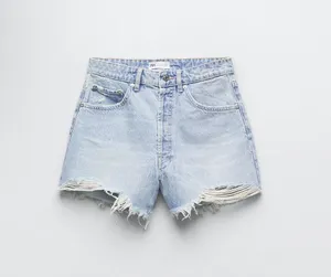 ZARA TRF High Rise Denim Shorts thumbnail 1
