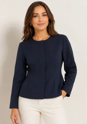 Freeport studio navy blue blazer Size 10p thumbnail 1