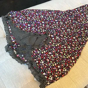 Phoebe Couture by Kay Unger 100% Silk Dot Halter Swing Dress Size 2‎ thumbnail 3