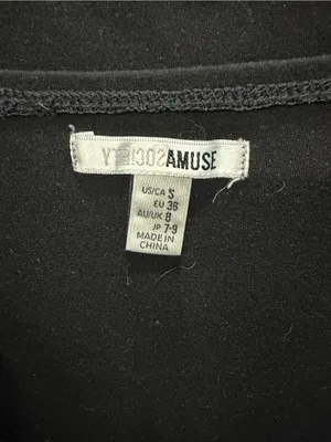 Amuse society  Black Square-Neck Bodysuit thumbnail 4