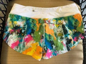 Lululemon Speed Up Low-Rise Lined Short 2.5" No Limits White Multi / White thumbnail 6