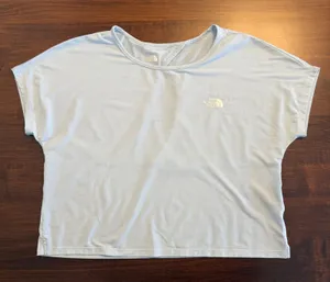 The North Face Blue Wander Crossback Short Sleeve Top Size S Activewear Gorpcore thumbnail 1