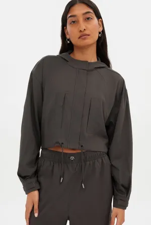 Girlfriend Collective Ash Heidi Cropped Jacket Size XXS thumbnail 1