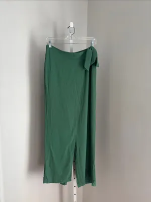 Halara High Waist Tie Side Wide Leg Work Pants Wrap-Front Pants Olive Green Sz M thumbnail 7