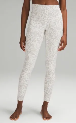 Lululemon Align Leggings High Rise pant 28” Cheetah Camo Antique White/Gray thumbnail 1