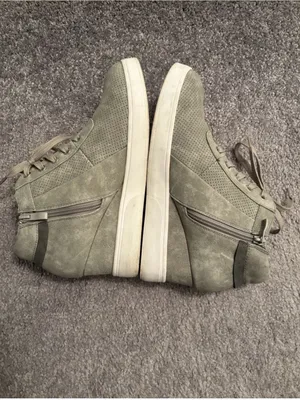 Journee Collection Women's High-Top Sneakers in Light Gray Size 11 thumbnail 2