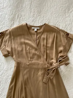 Neutral Wrapped Dress thumbnail 1