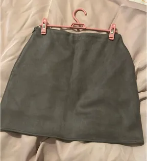 Grey Blue Rain Floral Embroidered Skirt thumbnail 1