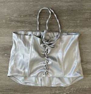 Forever 21 Strapless Corset Crop Top thumbnail 1