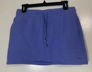 ARITZIA TNA cozy boyfriend fleece purple drawstring skirt size medium thumbnail 1