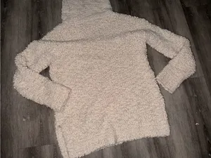 Pink Rose Cream Bouclé Cowl Neck Sweater thumbnail 2