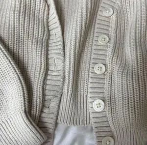 John Galt Cream Cropped Brandy Melville Cardigan thumbnail 2