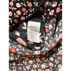 Talbots Womens Black Pink Floral Mixed Print Ruffle Hem Bell Sleeve Midi Dress 6 thumbnail 10