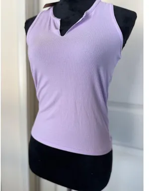 Skims Soft Lounge Split Neck Tank Sugar Plum Size Medium thumbnail 3
