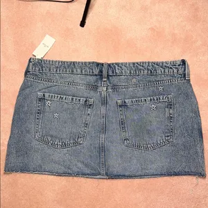 Hollister Low-Rise Star Embroidered Denim Mini Skort NWT thumbnail 7