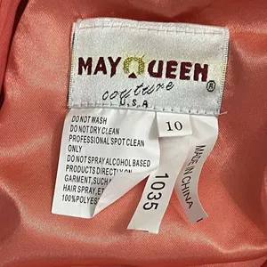 May Queen Couture 10 Pink Strappy Rhinestone‎ Accent Maxi Chiffon Formal Dress thumbnail 7
