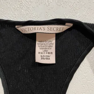 Victoria’s Secret Black Ribbed Racerback Tank Top Size S Lounge Basic thumbnail 4
