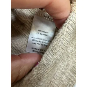 Joah Brown Ribbed Button Front Cardigan Crop Top One Size thumbnail 4