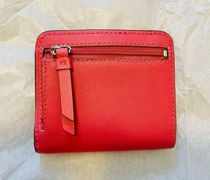 Coach wallet with bow tie in pink thumbnail 2