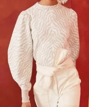 Ulla Johnson Massey Pullover Sweater Blanc‎ Size XS P thumbnail 1