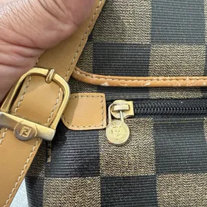 Vintage FENDI Bag Checkered Original Design Crossbody Luxury thumbnail 7