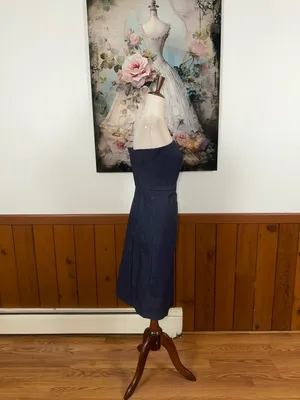 Fabulous New Vintage 90s Ann Taylor Chambray Denim Strapless Dress thumbnail 5