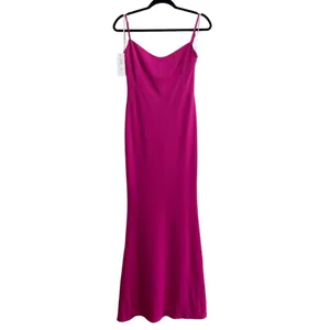 NEW NWT Katie May Damn Gina Low Back Maxi Gown In Electric Pink thumbnail 3