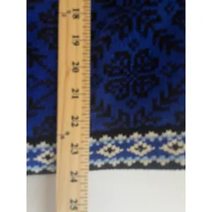 L.L. Bean Vintage Women's Medium‎ Fair Isle Winter Blue Knit Sweater Winter thumbnail 8