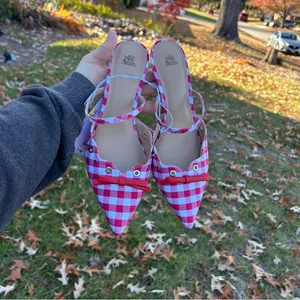Wild Fable - Women's Lysandra Gingham Eyelet Kitten Heels - size 8 picnic summer thumbnail 5