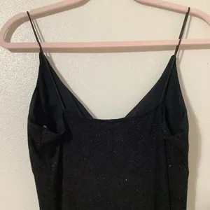 Jodi Kristopher Vintage 90s Black Sparkle‎ Glam Grunge Witchy Dark Romantic Midi Slip Dress L thumbnail 6