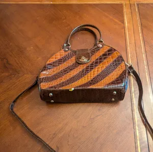 Renaissance Leather hand bag 👜 Brown thumbnail 3