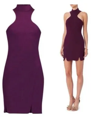 Cinq à Sept Jax Cutout Plum Mock Neck Bodycon Dress ASO Isabelle Lightwood 4 thumbnail 14