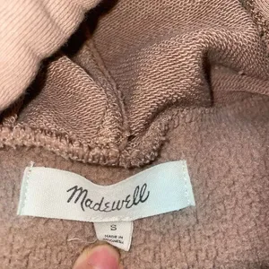Madewell Womens Bubble-Sleeve Hoodie Sweatshirt Long Sleeve‎ Brown Size Small thumbnail 2