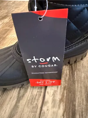 Storm by Cougar Storm Black Winter Boots with Red Accent Tag Size 7 Wide thumbnail 7