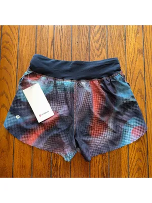 Lululemon Fast & Free Short High Rise 3” Split, Speed Flux Black Size XS/4 NWT thumbnail 2