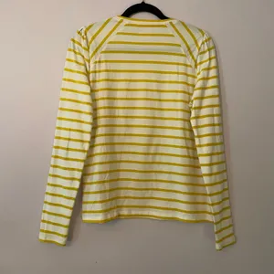 Boden Yellow White Stripe Long Sleeve Shirt Basic Minimalist Preppy Cotton 8 thumbnail 5