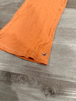 Hollister Y2K Ribbed Orange Tank Size Medium thumbnail 2