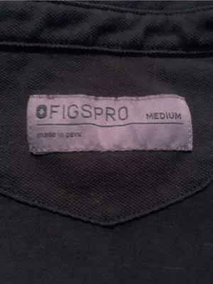 FIGS Pro Polo Shirt Medium Black Performance Stretch Short Sleeve Medical Scrub thumbnail 2