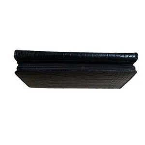 BRIGHTON Zip Around Glossy Black Croc‎ Leather Clutch Wallet thumbnail 7
