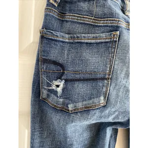 American Eagle Hi-Rise Jegging Womens Size 2 Blue Distressed Ripped Denim Cotton thumbnail 8