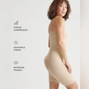 NWT Quince Mid-Thigh Sculpting Bodysuit – Clay Tan, Size M Sold Out Online thumbnail 2