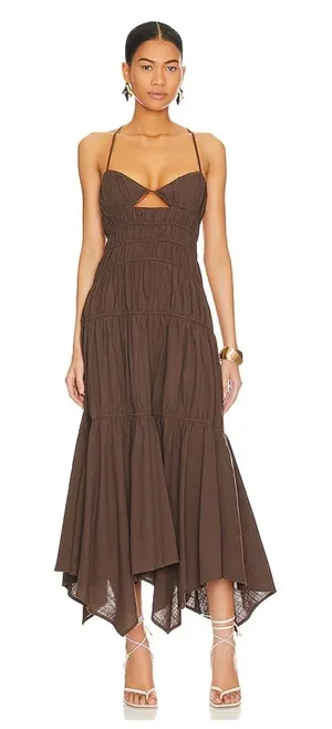 Revolve Tahlia Dress in Chocolate size XS NEW thumbnail 1